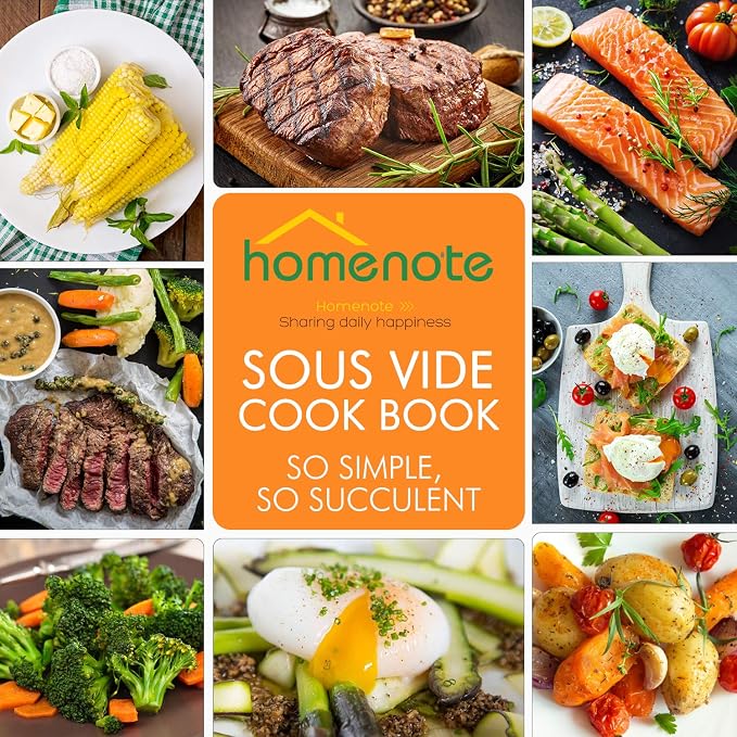 HOMENOTE Container 12 Quart with Lid & Rack and Sleeve - BPA Free Complete Sous Vide Accessories Kit with Cookbook For Anova and Most Sous Vide Cookers