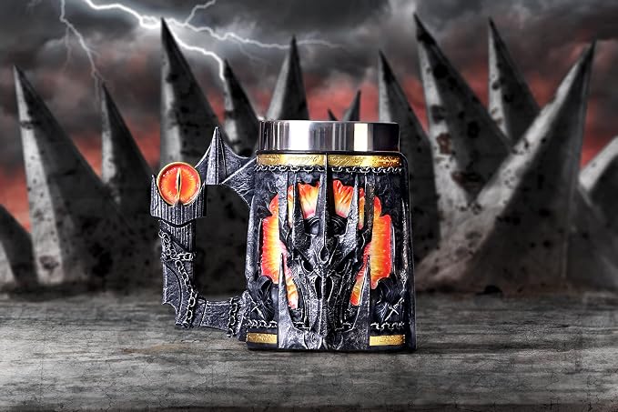 Nemesis Now Lord of the Rings Tankard, Hand-Painted Resin Mug, Officially Licensed Collectible, 15.5cm - Sauron