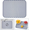 Bestjing Silicone Sink Protector for Kitchen Sink - 16.65''x12.2'' Kitchen Grid Accessory, Non-slip Heat Resistant Grid Dry Mat for Bottom of Porcelain Stainless Steel, Dishwasher Safe