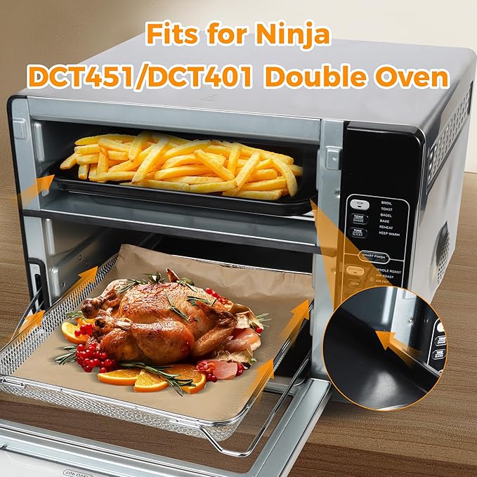 Air Fryer Accessories for Ninja DCT451 Air Fryer Oven, Baking Set with Air Fryer Basket Baking Pan Parchment Paper Disposable Airfryer Liner for Ninja DCT601 Oven