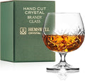 Brandy Snifter Single Cognac Glass - Small Brandy Snifters for Brandy or Whiskey - Cognac Balloon Glass Crystal 8.5oz - Glenrigg Design | Cognac Balloon Glass - European Crystal - 8.5oz - Glenrigg Design