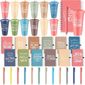 Shellwei 36 Pcs Employee Appreciation Gifts Bulk 24 oz Thank You Tumbler with Lid and Straw Mini Spiral Notebooks and Pens Appreciation Gifts for Team Employee Coworkers Teacher (Together)
