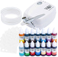 Watson & Webb Foundation Selection - 17pcs Cake Airbrush Decorating Kit - Inc Professional 3 Speed Mains Powered Spray Gun, 13 Vibrant Colours, and Tools - for Food, Cakes, Cookies & Baking