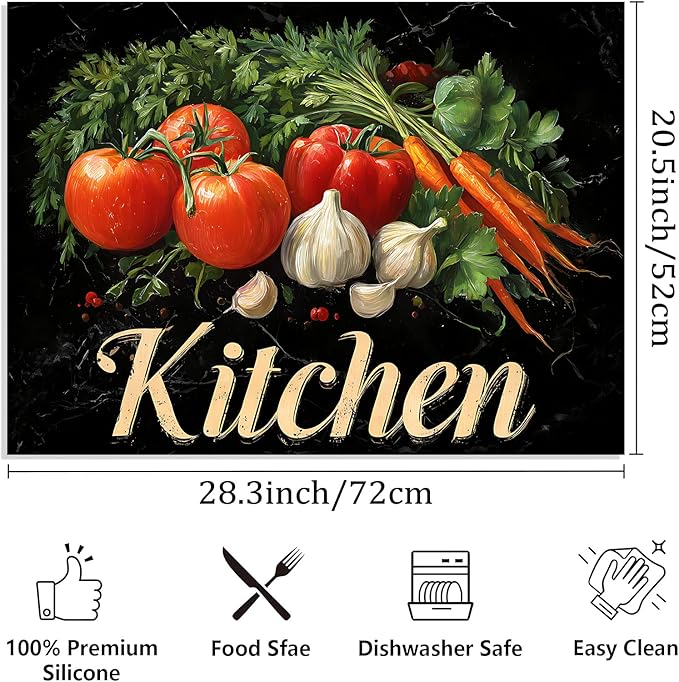 Stove Top Covers for Electric Stove, Heat-Resistant Glass Stove Top Cover Protector, Induction Cooktop Protector Mat for Kitchen 28.3 x 20.5 inches