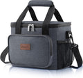 Lifewit Medium Lunch Bag, Insulated Lunch Box, Soft Cooler Cooling Tote for Adult Men Women, Dark Gray 12-Can (9L)