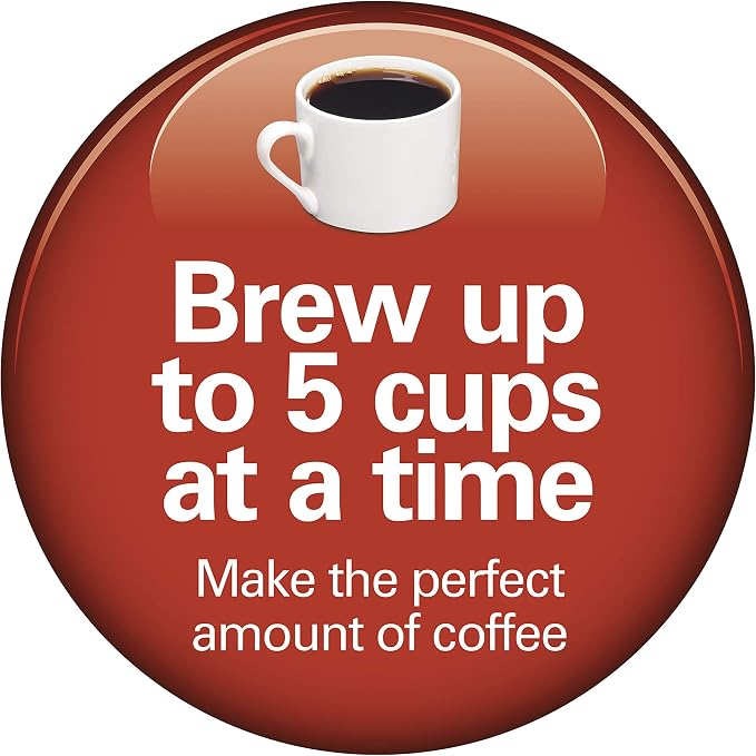 Hamilton Beach 5 Cup Drip Coffee Maker with Easy FrontFill Basket | Compact Design | Programmable Clock | Glass Carafe | Auto Pause and Pour | Black & Stainless Steel | 46111