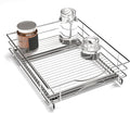 Home Zone Living Pull Out Kitchen Cabinet Organizer with Slide Out Drawer for Space Saving Storage, 17” W x 21” L