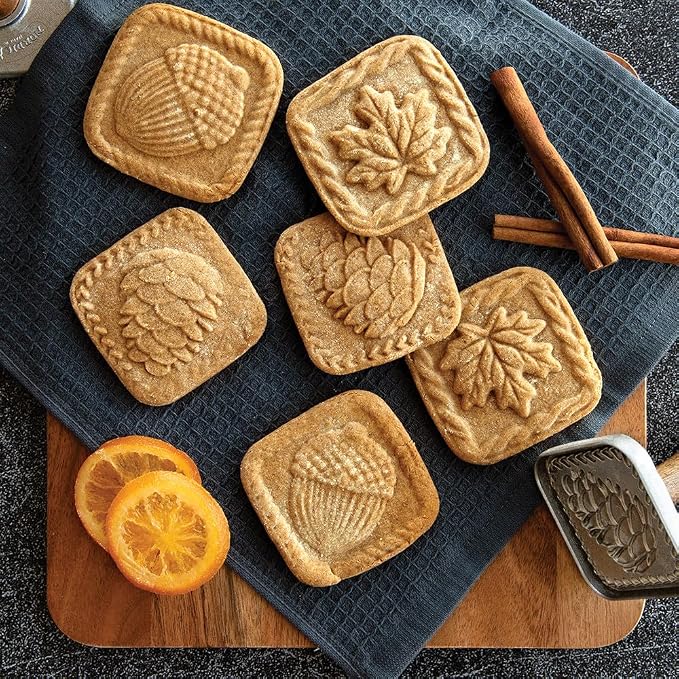 Nordic Ware Springerle Cookie Stamps (Set of 3), Sturdy Cast Aluminium Cookie Stamp Set, Cookie Press Set Made in the USA, Sturdy and Durable Biscuit Maker Press Set