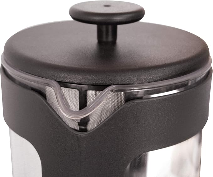 BonJour Coffee Unbreakable Plastic French Press, 12.7-Ounce, Ami-Matin, Black