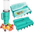 Ice Mold for 40oz Tumbler Cup – Hollow Cylinder Silicone Ice Cube Tray, Easy Fill & Release Ice Mold for Freezer, BPA-Free, Compatible with Stanley 40oz, Whiskey & Cocktail (Green)