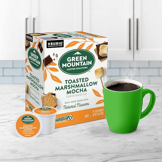 Green Mountain Coffee Roasters Toasted Marshmallow Mocha Keurig Single-Serve K-Cup Pods, Light Roast Coffee, 96 Count (4 Packs of 24)