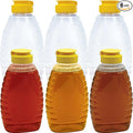 Easy-Squeeze 6 Pk 12 Oz Empty Honey Bottles. BPA-Free Food-Safe PET Plastic Honey Dispenser. Flip-Top Refillable Syrup Container. Great for Storing and Serving BBQ, Pasta Sauces or Salad Dressings.