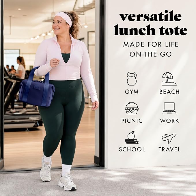 Fit & Fresh Remi Lunch Bag for Women Work – Neoprene Lunch Tote with Containers & Ice Pack, Reusable Meal Prep Lunch Box, Large Capacity, Machine Washable