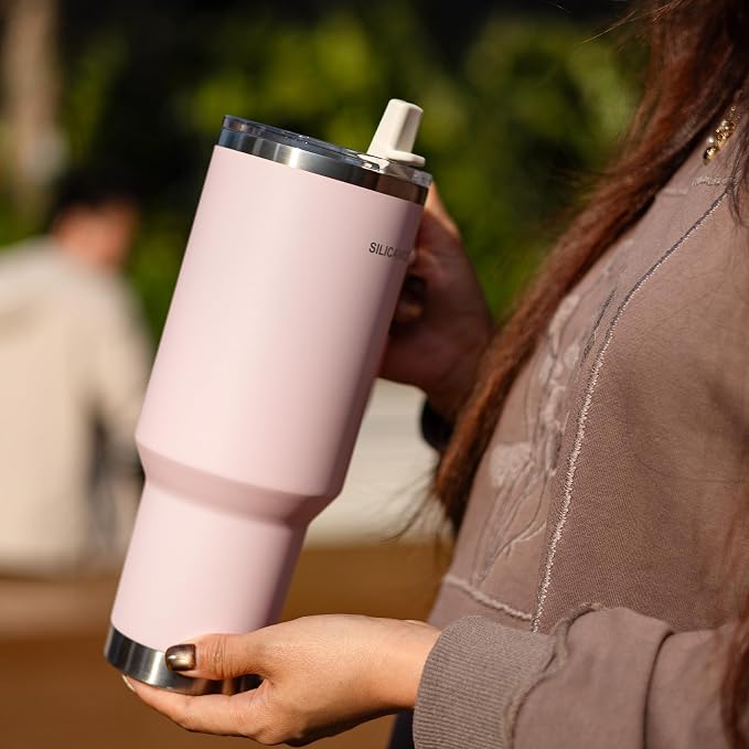 For Travel & Gym – Never Drink from a Moldy Lid Again: 40oz Hygienic Tumbler, 100% Leakproof Lid & Removable Foldable Spout. Reinforced Base, Fits Cup Holders - Lilac