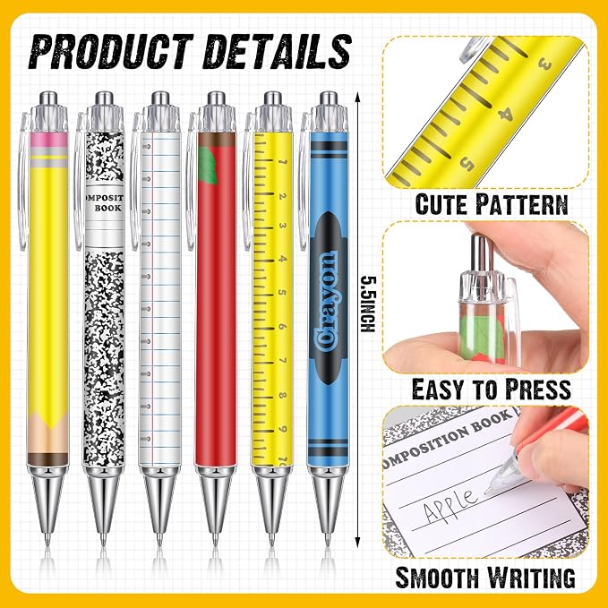 Honeydak 12 Set Back to School Teacher Gift Bulk Teachers Appreciation Gifts in Bulk Teacher Tumbler Cute Composition Notebook Sticky Note Ballpoint Pen for First Day of School Gift