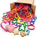 108PCS Shape Cookie Cutters Bulk – Big Plastic Baking Cookie Cutters Variety Pack for All Purpose, Alphabet Numbers Animals Hearts and Other Shapes for Baking Bento Box Bakeware Holiday Birthday Party