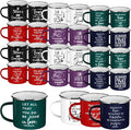 Mifoci Christian Enamel Mugs Gifts Inspirational Coffee Mugs with Handle Bible Verse Religious Camping Cups Church Party Favors for Church Clergy Pastor Men(Colorful,24 Pcs)