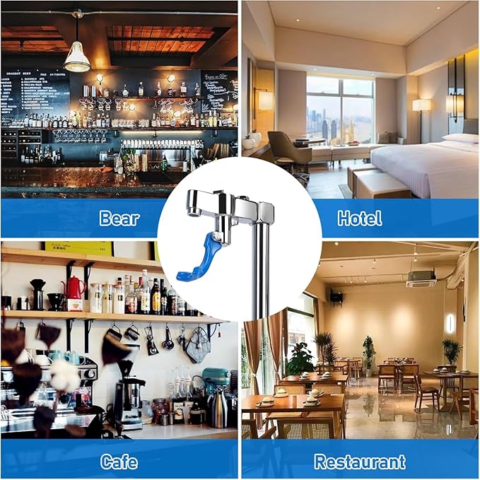 14 inch Glass Filler Faucet, Glass Filling Station Water Station Drinking Water Faucet with 1/4" & 3/8" Adapters & Sealing Tape, Male for Bar Cafe Restaurant Kitchen Hotel Public Lounge
