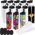 Joyclub 12 Pack Sublimation Water Bottles, 20 oz Dual Opening Tumblers | DIY Sublimation Blanks, Stainless Steel Bottle, Leakproof, Straw Included, Double-Wall Insulated for Gifts & Outdoor Use