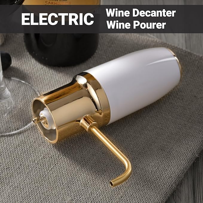 Electric Wine Aerator Dispenser Electric Smart Decanter with USB Rechargeable,Electric Wine Decanter and Wine Dispenser Pourer,Wine Gift for Mom Wife