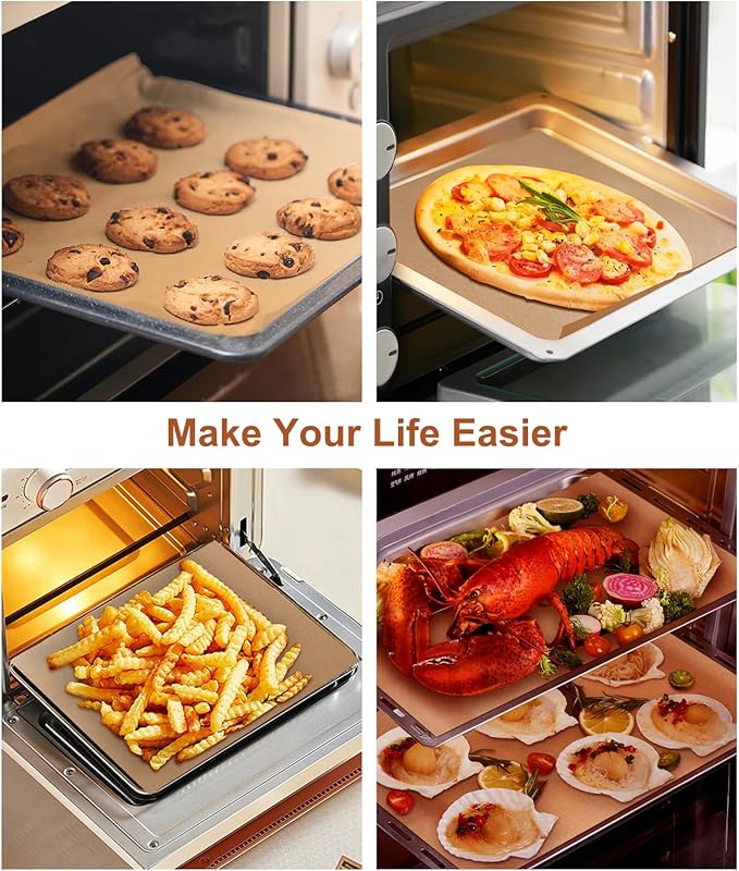 Parchment Paper Baking Sheets, 9 x 13 Inch, 200 Count Precut Non-Stick Unbleached Baking Paper Liners for Oven, Grill, Air Fryer, Steaming, Multipurpose for Bread, Cupcakes, Cookies and More