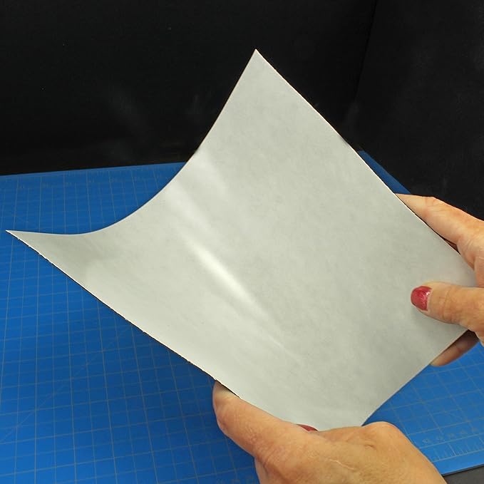 LITKO Flexible Steel Vinyl Magnetically-Receptive Sheet | 0.025in Thick | Letter Size 8.5x11 inch | Adhesive Backed Peel and Stick (1)