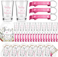 50 Sets Baby Shower Favor for Guests Acrylic Shot Glasses with Bottle Opener Keychains Thank You Tags and Bags Gender Reveal Party Favors for Guest Baby Shower Return Gift(Bloom)