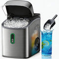 Silonn Nugget Ice Maker Countertop-Soft Chewable Pebble Ice Machine with One-Click Operation & Self-Cleaning Function, 33lbs Ice Per 24 Hours, Stainless Steel Design for Home, Kitchen & Bar