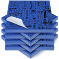 Outus 600 Pcs 12 x 12 Inch Deli Wax Paper Sheets Grease Resistant Tray Basket Liners Newsprint Paper Water and Grease Proof Sandwich Wrapping Square Hot Dog Wrapper for Food Baking (Blue)