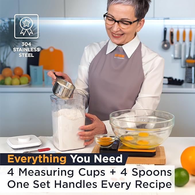 Deiss LUX Stainless Steel Measuring Cups and Spoons Set and Deiss Lux Heavy Duty Pizza Cutter