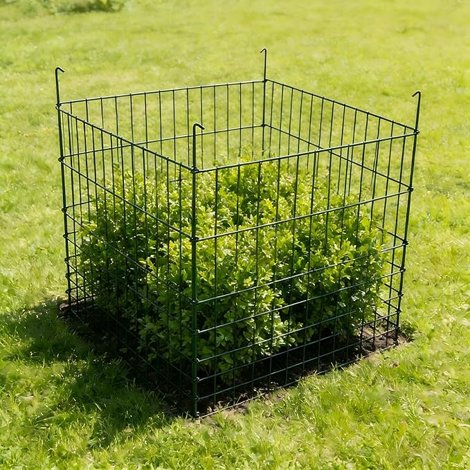 Garden Wire Compost Bin 36x36x30 inches, Green, Garden Bed Fencing