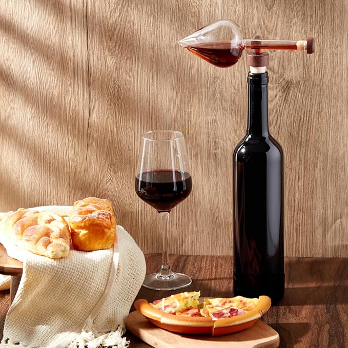 CHENGU 2 Pcs Wine air Aerator Decanter with Aerator Pourer Red White in Bottle Aerators Wine Gift Accessories Makes Your Wines Taste Better