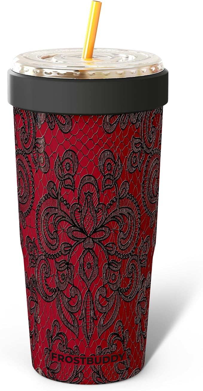 Frost Buddy Togo Buddy 30 oz Stainless Steel Vacuum Insulated Tumbler To Go Coffee Cup – Iced Coffee Cups, Iced Coffee Sleeve, Travel Mug, Thermal Cup for Hot & Cold Drinks, Dunkin Cup (Knotty)