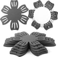 Nuogo 30 Pieces Pan Pot Protectors for Stacking 5 Different Size Max 16" Felt Pan Liners Protector Pad Anti Slip for Protecting and Dividers Stacking Separators(Gray)