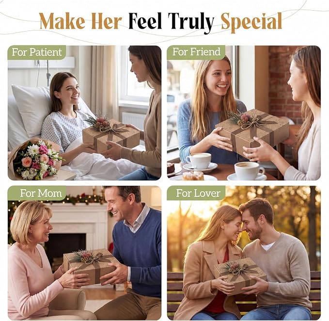 OHATOS Self Care Gifts for Women, Care Package for Women, Birthday Gift Basket for Best Friend Sister Mom, Cozy Gift Set, Feel Better Relaxing Gifts for Girls