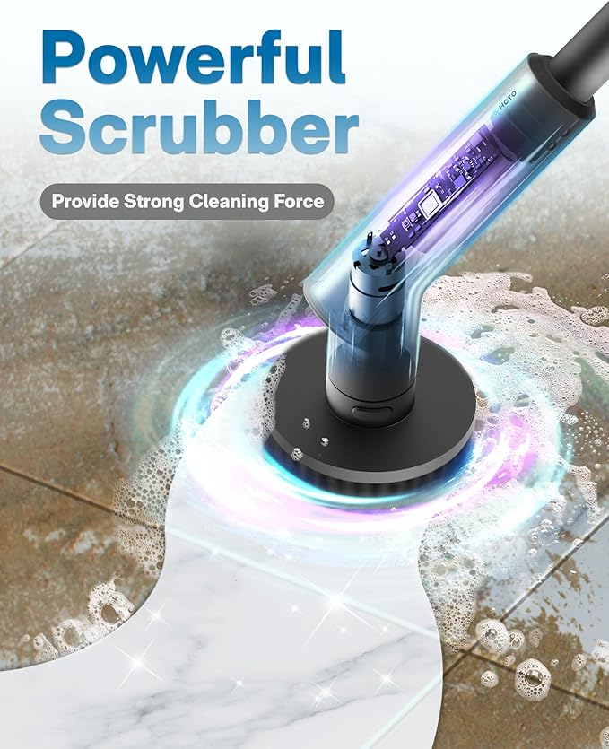 HOTO Wand™ Grout Brush and Cordless Spin Scrubber