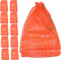 ULTECHNOVO 50pcs Mesh Tote Bag Drawstring Reusable Mesh Produce Bags Net Storage for Fruits Vegetables