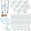 Pickmesh 25 Sets Baby Shower Favor for Guests Include Bear Boy Acrylic Clear Shot Glasses Thank You Cards Organza Bags Babies Shower Gifts for Gender Reveal Party Supplies