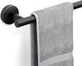 Matte Black Towel Bar, 14 Inch Towel Racks for Bathroom Wall Mounted, SUS304 Stainless Steel Bathroom Towel Holder, Total Length 16.4 Inch Towel Bars