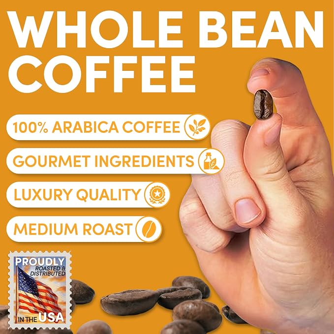 2 lb Southern Pecan Whole Bean Coffee | Pecan Flavored Coffee Beans | Bulk Medium Roast Nutty | Specialty Grade | 32 oz