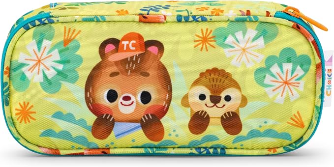 Traveler's Choice Kids JoJo the Bear's School Adventure, Jungle, Pencil Case (4 x 9.25 x 2.25)