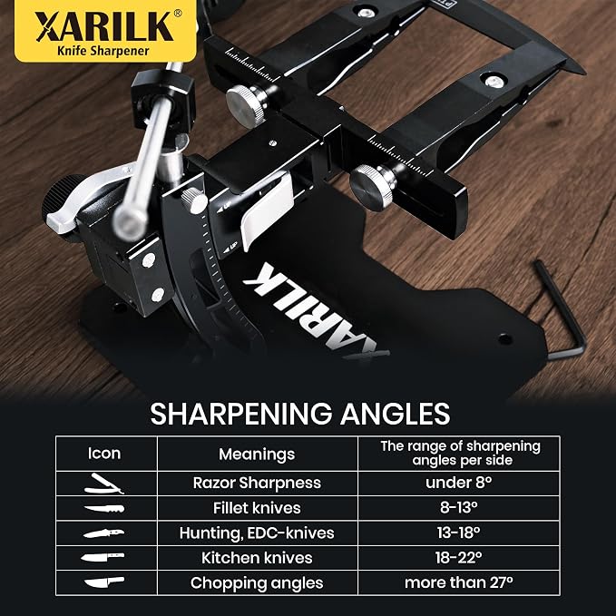 GEN3 Guided Knife Sharpening System, Aluminium| Professional Knife Sharpener, Knife Sharpening Kit W/Hard Carrying Case & 3 Al Plates Diamond (320#, 800#, 2000#) for Hunting & Kitchen Knives