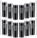 Lallisa 12 Sets Thank You Gifts for Men Women Insulated Stainless Steel Travel Tumbler Mug 20oz Inspirational Appreciation Christmas Gifts for Boss Teacher Employee Coworker Friends(Black)