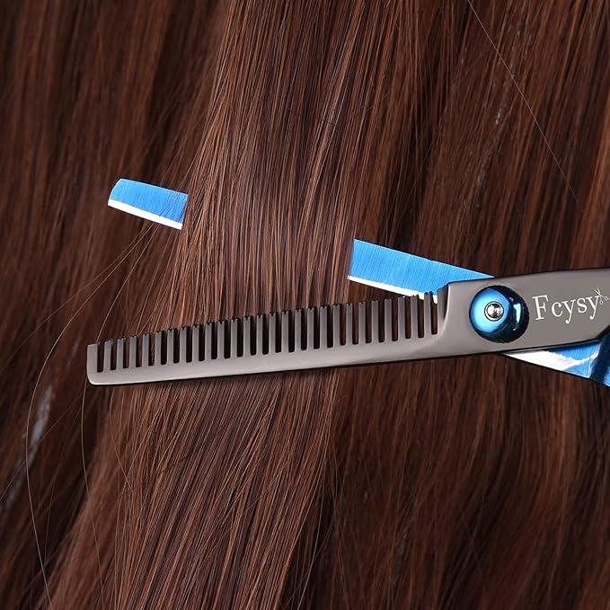 Hair Cutting Scissors Hair Shears Set, Fcysy Professional Barber Shears Thinning Scissors Kit for Haircutting, Hairdressing Shears Salon Accessories for Women Men