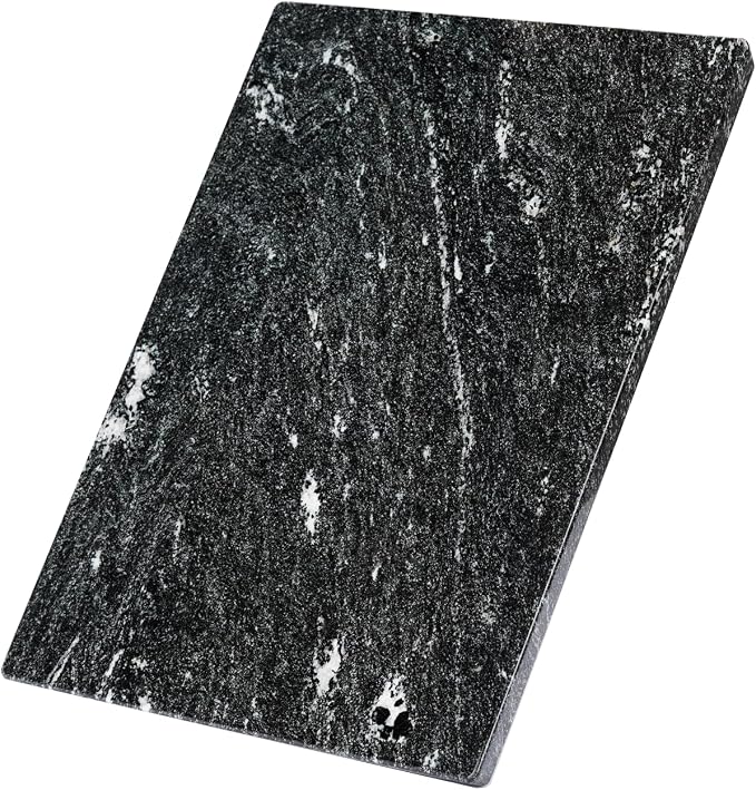 Koville Brazilian Natural Granite Cutting Board for Kitchen, 16x12inch Large Hand Crafted Stone Slab for Cheese, Charcuterie, Pastry Board - Wedding Gift, House Warming Gift