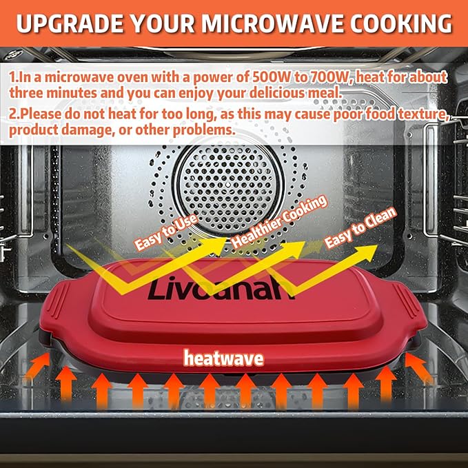 Microwave Egg Cooker for 2 Eggs - Microwave Egg Poacher & Fryer for Breakfast Sandwiches, Quick Breakfast Maker, Nonstick, Dishwasher Safe, BPA-Free, Portable for Home, Travel & RV (Red)