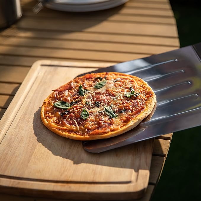 Royal Gourmet KSF1507 2 Piece Pizza Stone Set for Grill and Oven, 15 Inch Rectangular Pizza Stone and Pizza Peel, Baking Accessories