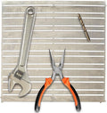 Kings County Tools Magnetic Tool Holder - 12x12in Garage Organization Panel - Magnetic Board Garage Shelving Tool Organizer Storage Rack - Wall Mount Magnetic Tool Holder Strip Panel for Workshop