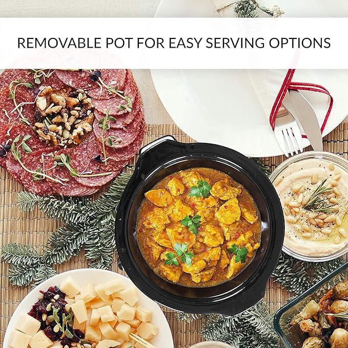 Sunvivi Dual Slow Cooker, Buffet Server and Food Warmer, Small Mini Pot with 3 Adjustable Temp & 2 Visible Glass Lids, for Parties, Holidays and Entertaining, Stainless Steel, 2 * 1.25 Quarts