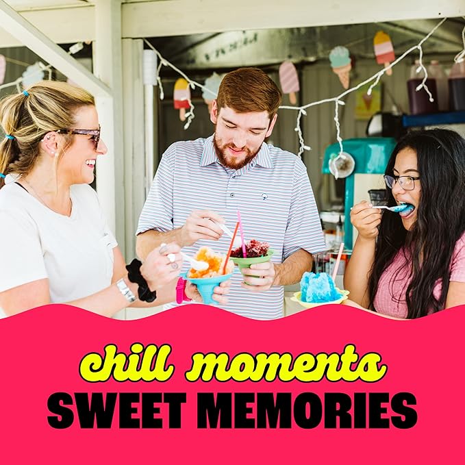 Hawaiian Shaved Ice Pineapple Syrup - Nut Soy Dairy Free - Flavor Fluffy & Crunchy Snow Cones - Shelf Stable - Makes 8 Servings - 16 ounces